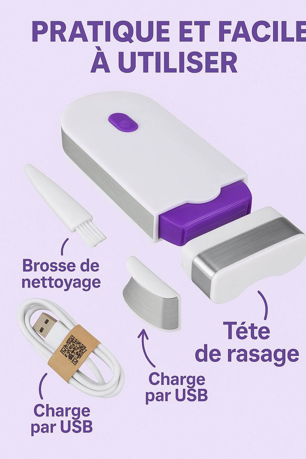 Skinova™ – Rasoir Électrique 2 en 1